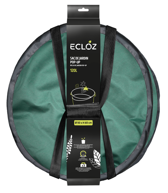 Ecloz - Sac de jardin pop-up 120 L, Ø 50 x H 60 cm - ECLOZ - Image 9