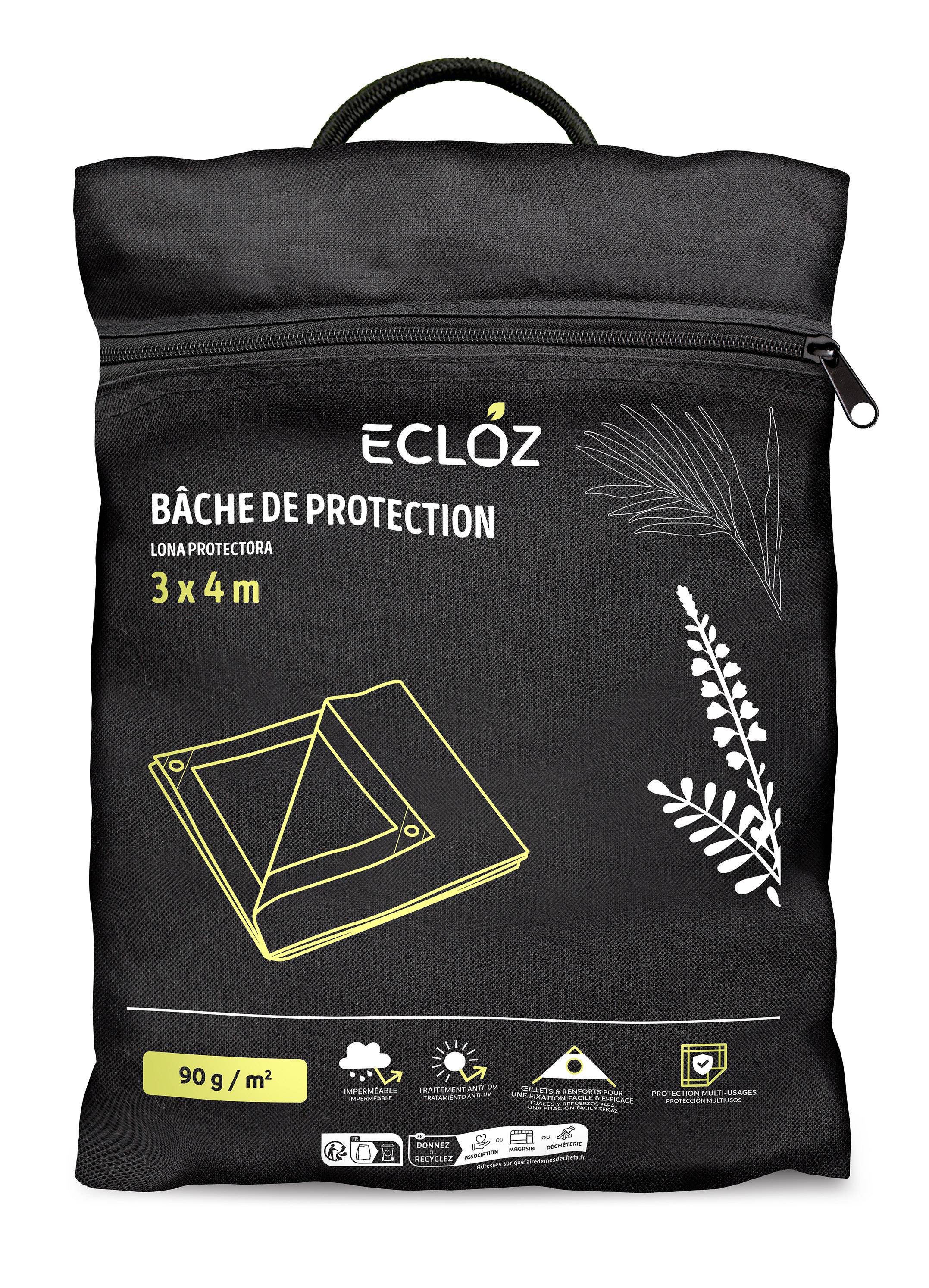 Ecloz - Bâche extérieure polyester Marron 4 x 3 m - Ecloz