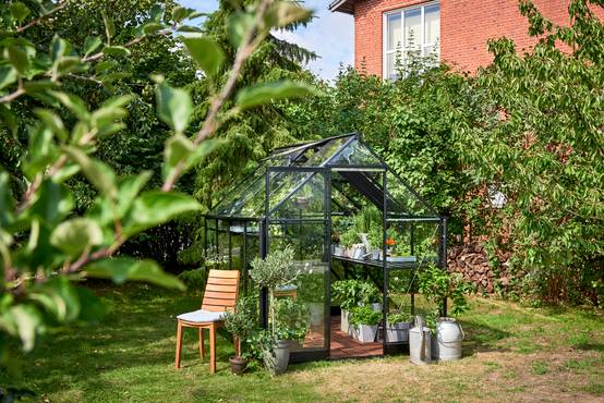 Halls - Serre de jardin verre trempé aluminium noir 4,7 m² Qube 6 - Halls - Image 6