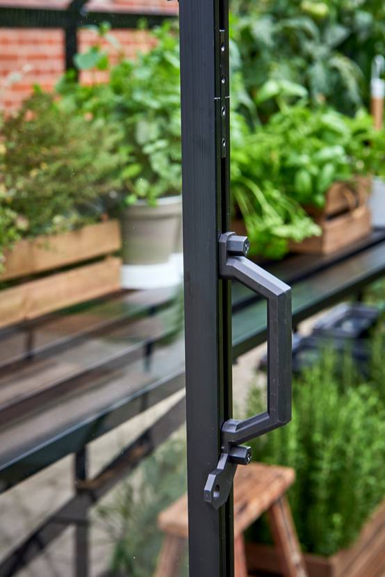 Halls - Serre de jardin verre trempé aluminium noir 4,7 m² Qube 6 - Halls - Image 8