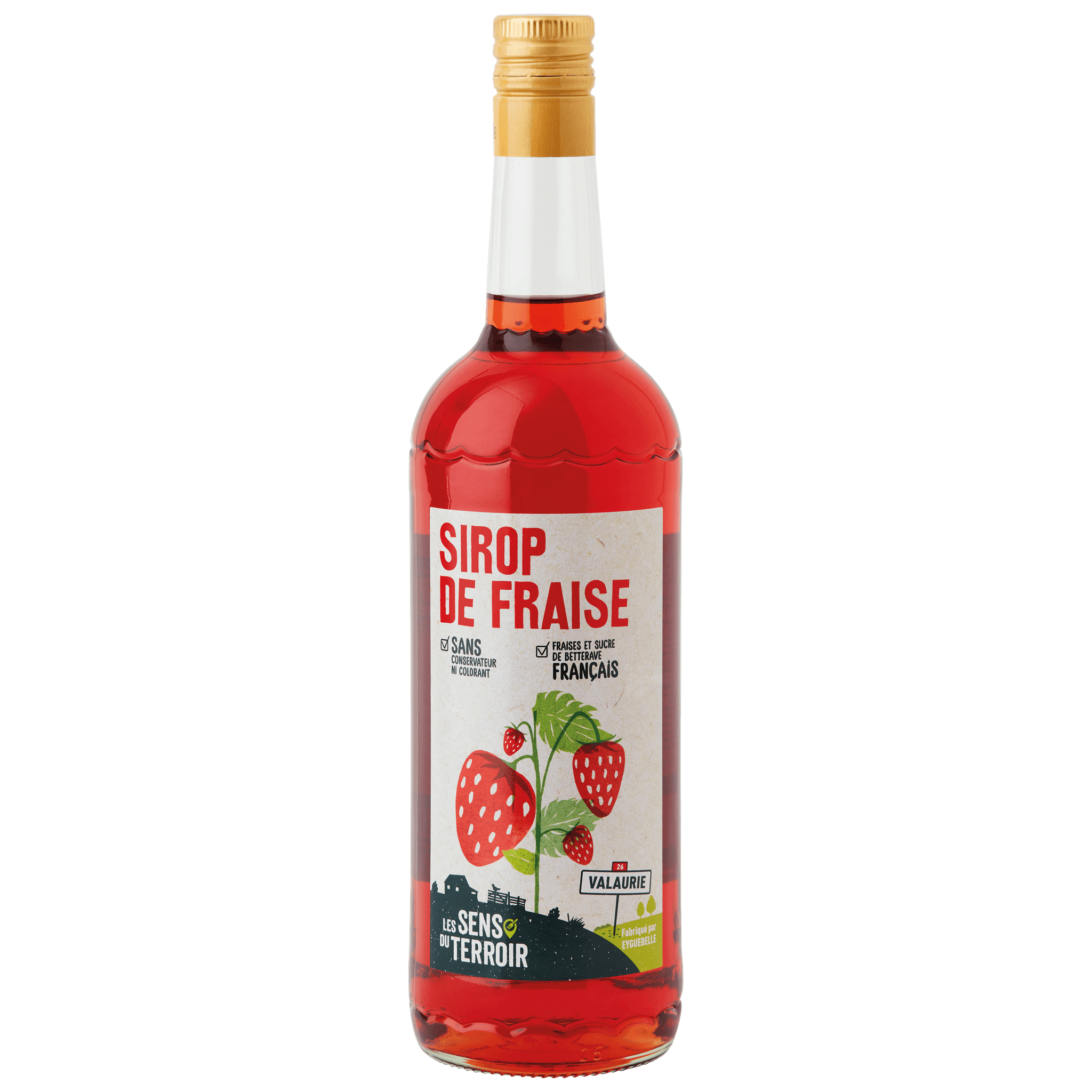 Les Sens du Terroir - Jarabe de fresa 1 L - Les Sens du Terroir