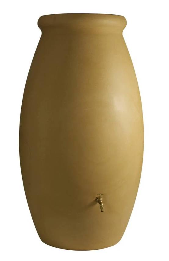 Belli - Récupérateur d'eau de pluie 500L robinet et collecteur inclus jarre PVC beige – BELLI - Image 5
