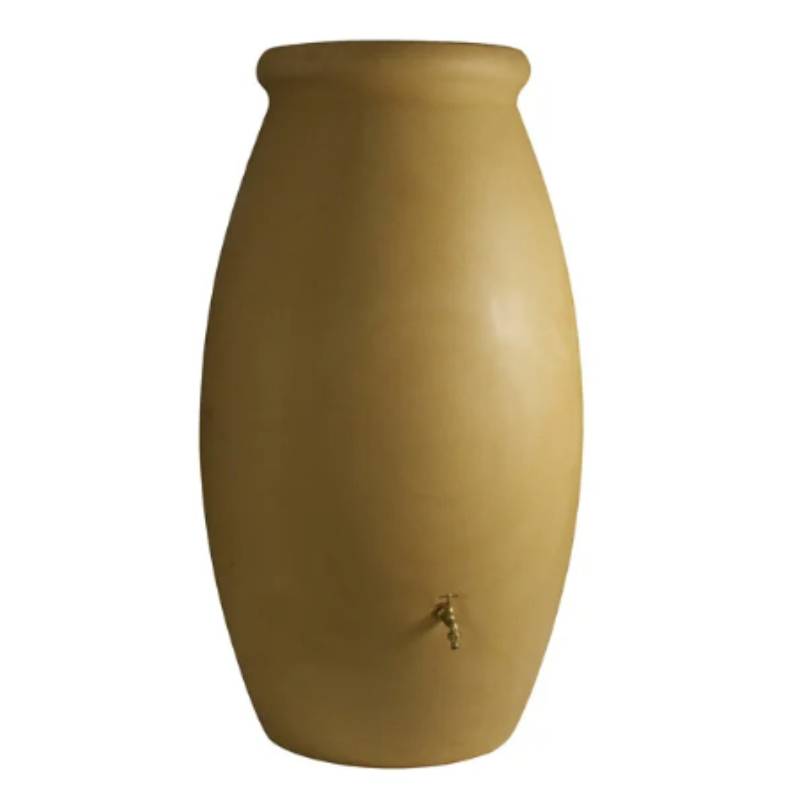 Belli - Récupérateur d'eau de pluie 500L robinet et collecteur inclus jarre PVC beige  – BELLI - Image 6