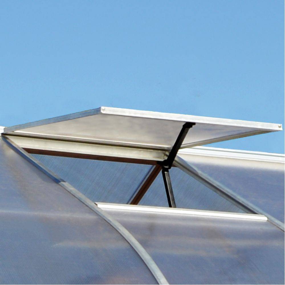 Serre de Jardin Polycarbonate Double Paroi Argent 244 x 244 cm - PALRAM - Image 10