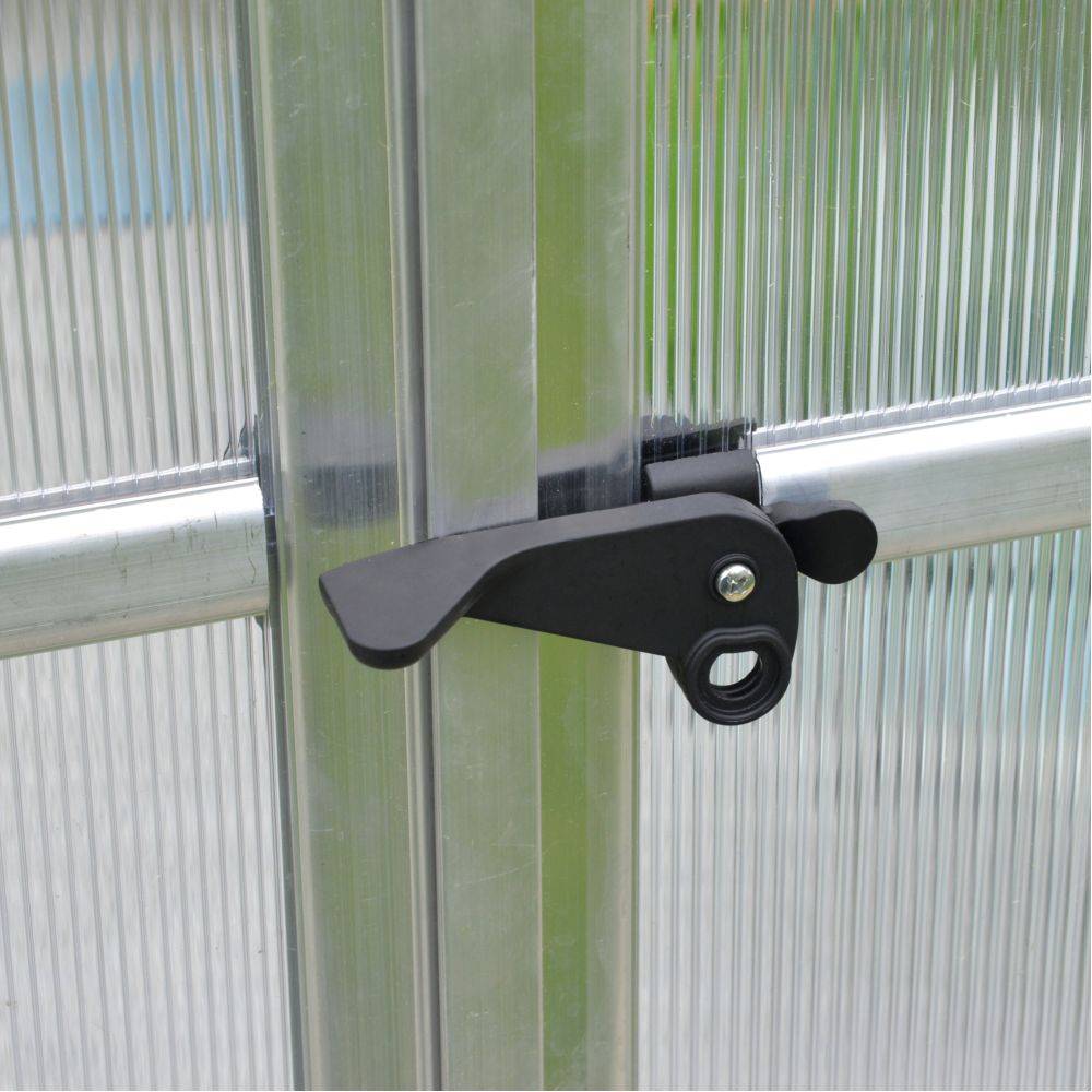 Serre de Jardin Polycarbonate Double Paroi Argent 244 x 244 cm - PALRAM - Image 11