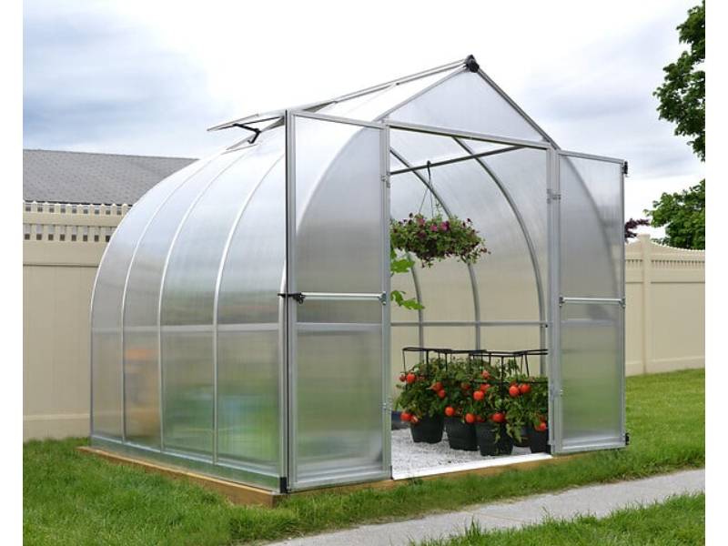 Serre de Jardin Polycarbonate Double Paroi Argent 244 x 244 cm - PALRAM