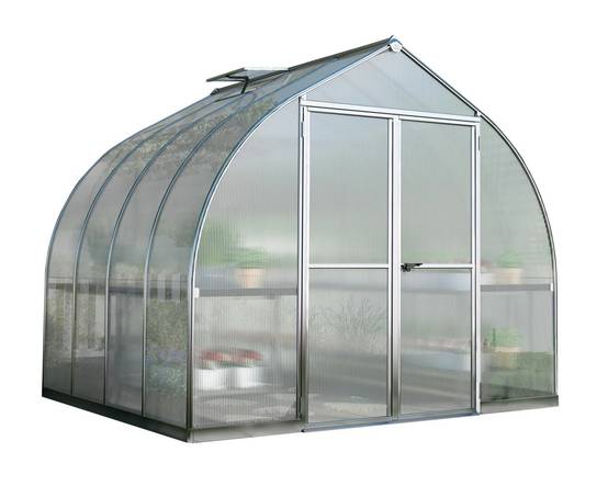 Serre de Jardin Polycarbonate Double Paroi Argent 244 x 244 cm - PALRAM - Image 15