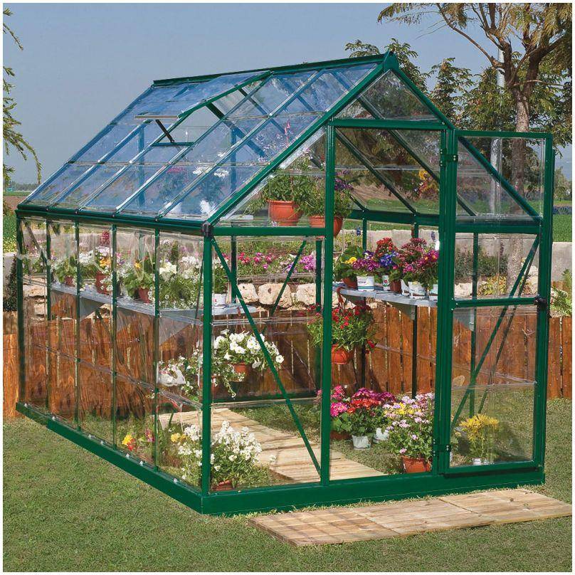 Canopia by Palram - Serre de jardin polycarbonate aluminium vert 5,7 m² Harmony avec embase - Canopia by Palram - Image 1