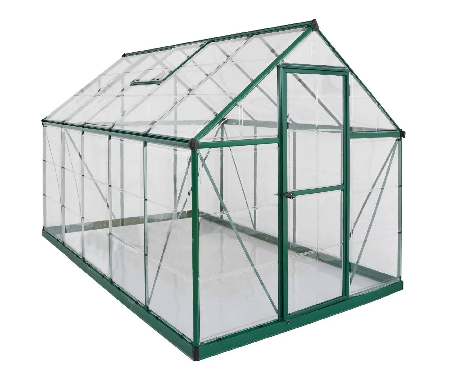 Canopia by Palram - Serre de jardin polycarbonate aluminium vert 5,7 m² Harmony avec embase - Canopia by Palram - Image 5
