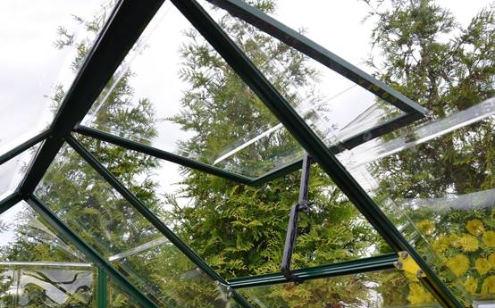 Canopia by Palram - Serre de jardin polycarbonate aluminium vert 5,7 m² Harmony avec embase - Canopia by Palram - Image 10