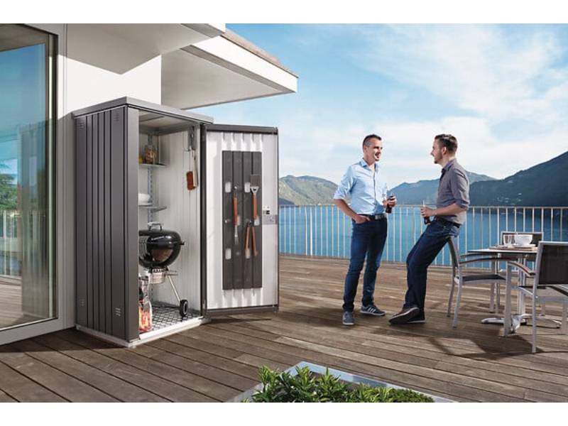 Armoire à outils L93 H182,5 gris foncé métallique Biohort - Image 6