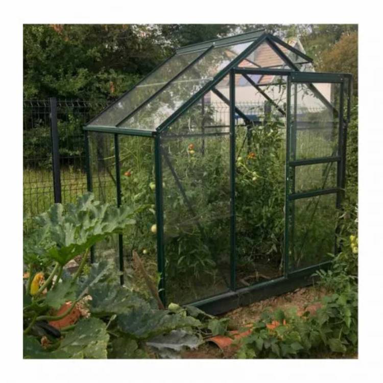 LAMS - Serre de jardin verre trempé aluminium anthracite 2,5 m² Allium avec embase - Lams - Image 4