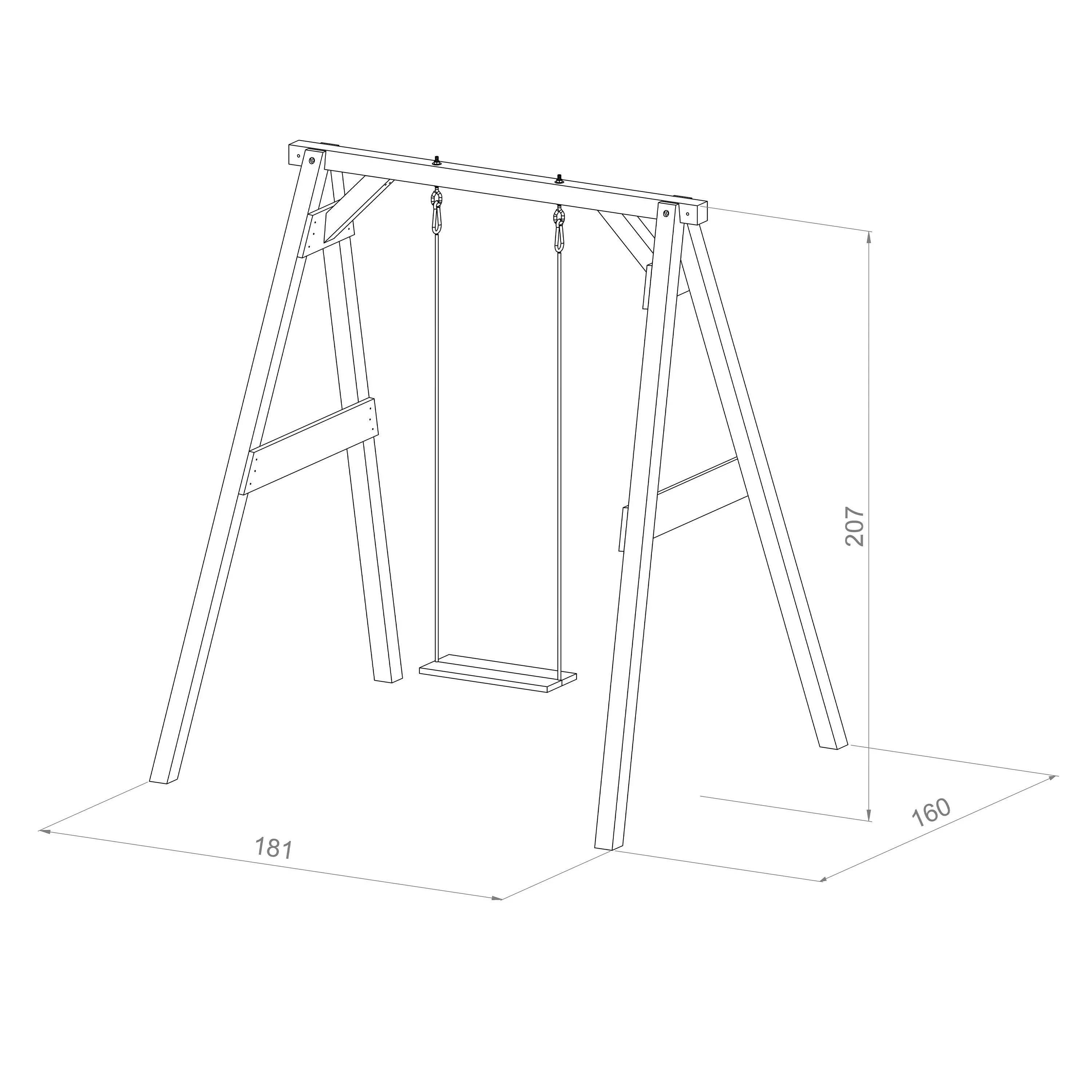 Axi - Portique Balançoire Bois Hemlock Gris/blanc – AXI - Image 10