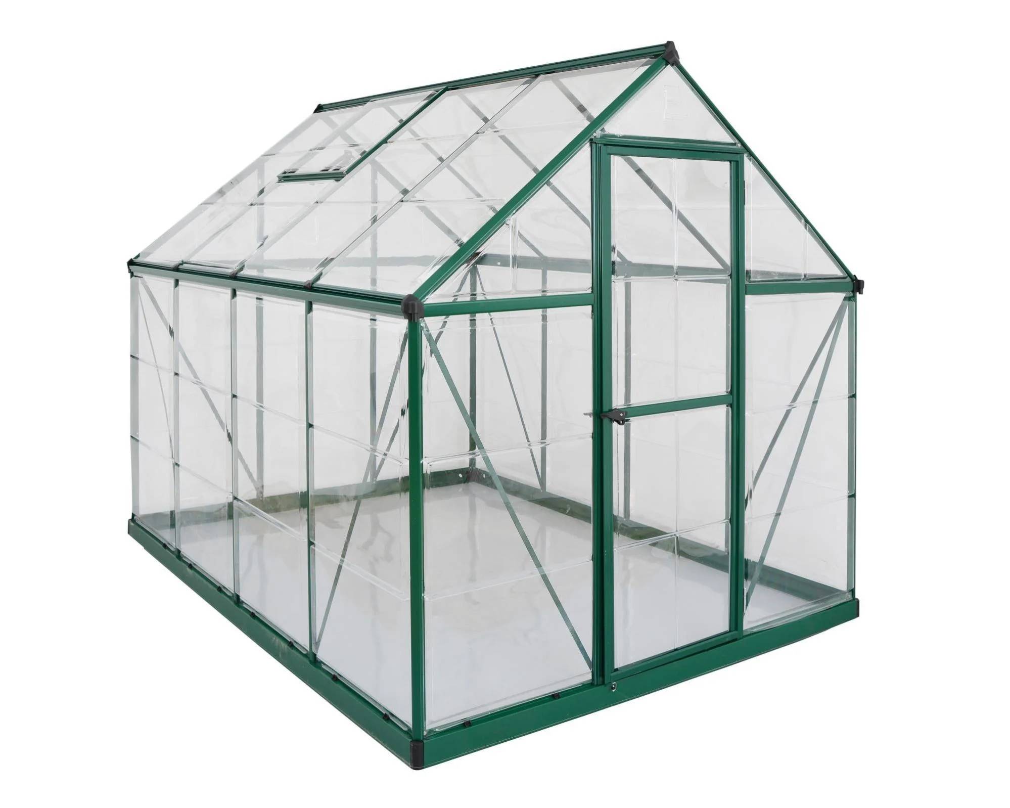 Canopia by Palram - Serre de jardin polycarbonate aluminium vert 4,6 m² Harmony avec embase - Canopia by Palram - Image 6