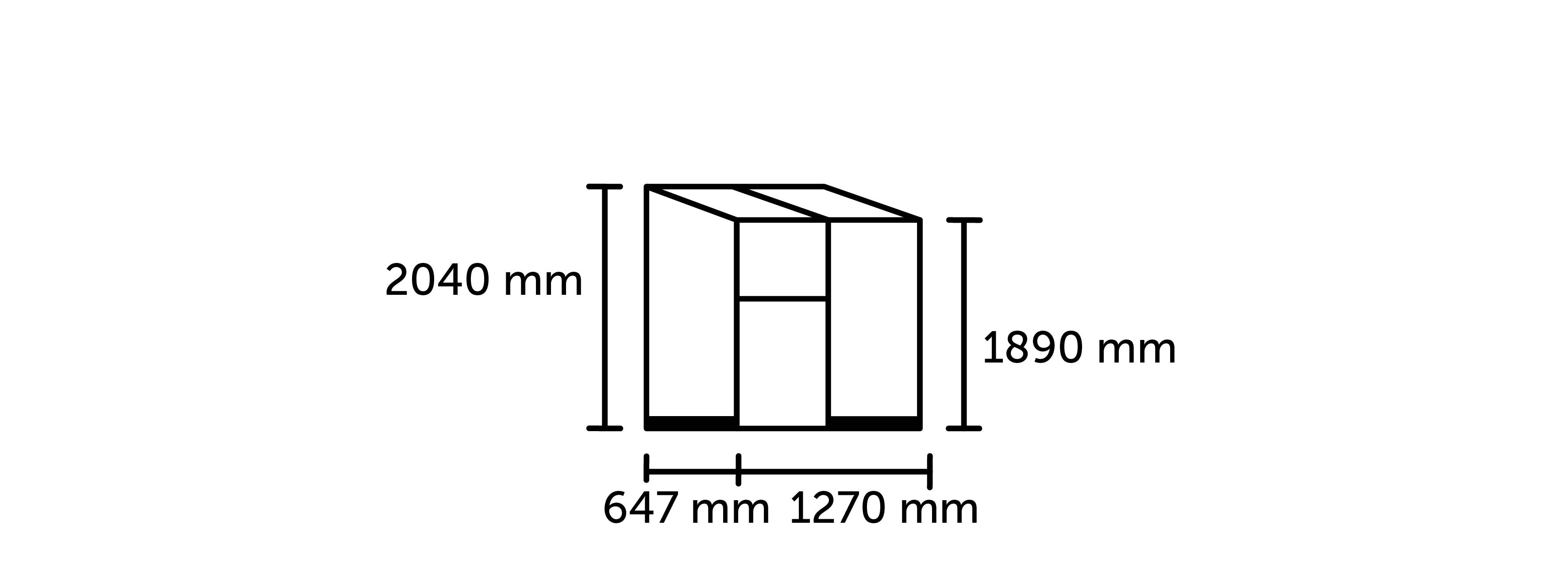 Halls - Serre de jardin adossée verre trempé aluminium noir 0,8 m² Qube Lean-to 2 - Halls - Image 2