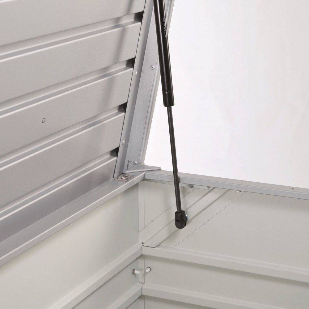 Coffre de jardin métal 460L Biohort gris foncé - Imagen 2