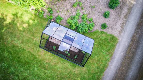 Halls - Serre de jardin verre trempé aluminium noir 6,2 m² Popular 106 - Halls - Image 4