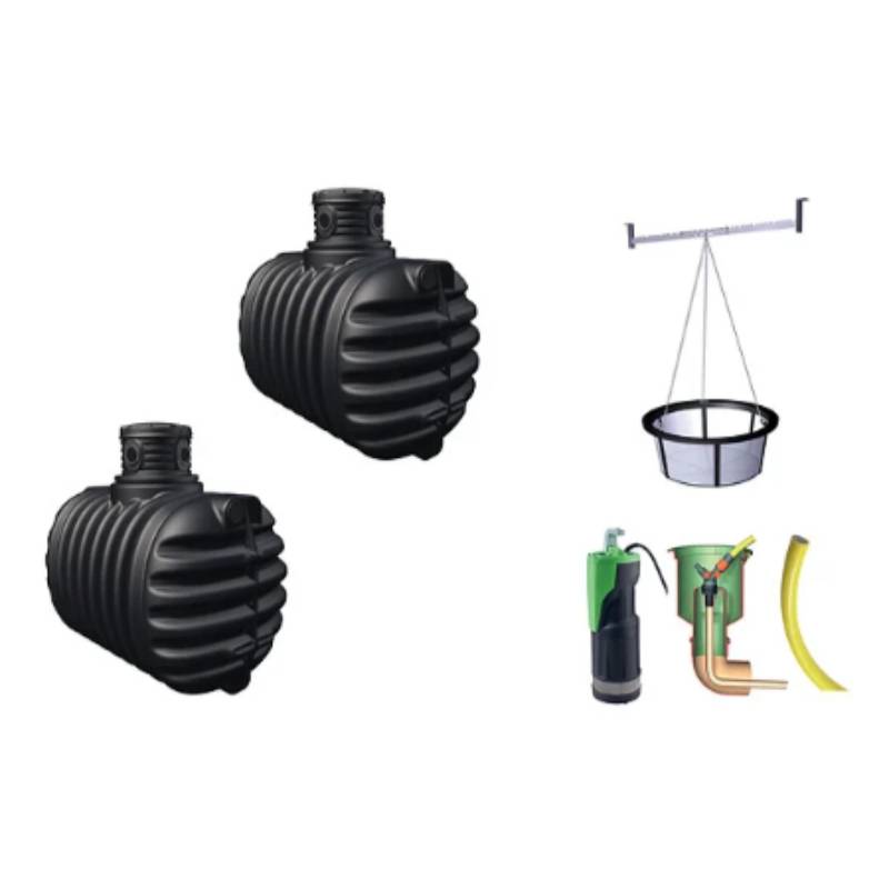 4Rain - Récupérateur d'eau de pluie à enterrer 5300L plastique noir - GARANTIA - Image 2