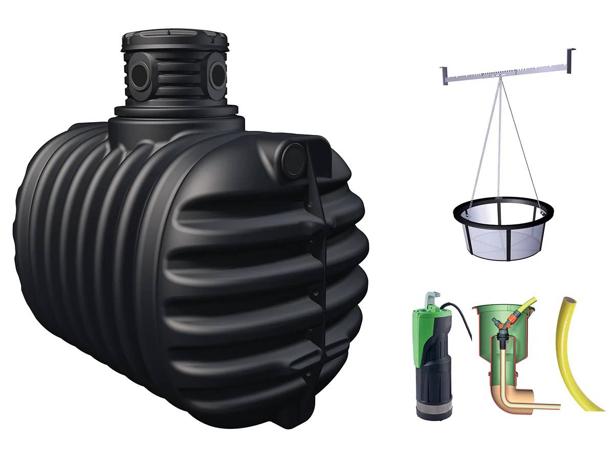 4Rain - Récupérateur d'eau de pluie à enterrer 5300L plastique noir - GARANTIA - Image 3