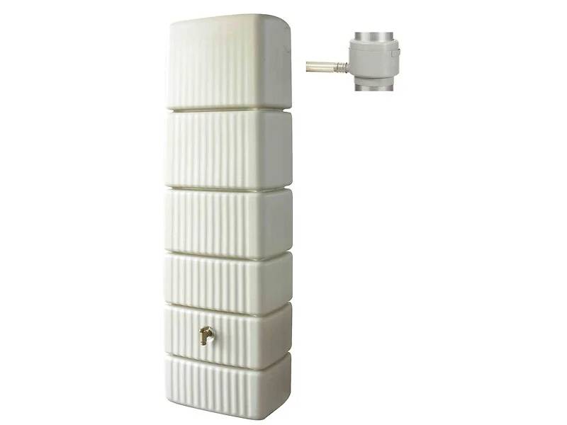 Garantia - Récupérateur d'eau de pluie murale 330L collecteur et robinet inclus Slim sable - GARANTIA