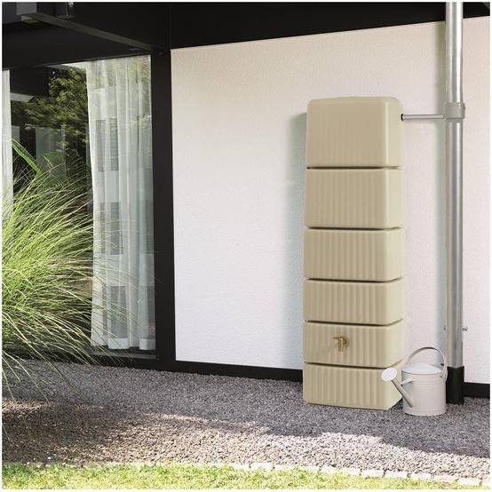 Garantia - Récupérateur d'eau de pluie murale 300L collecteur et robinet inclus Slim sable - GARANTIA - Image 2