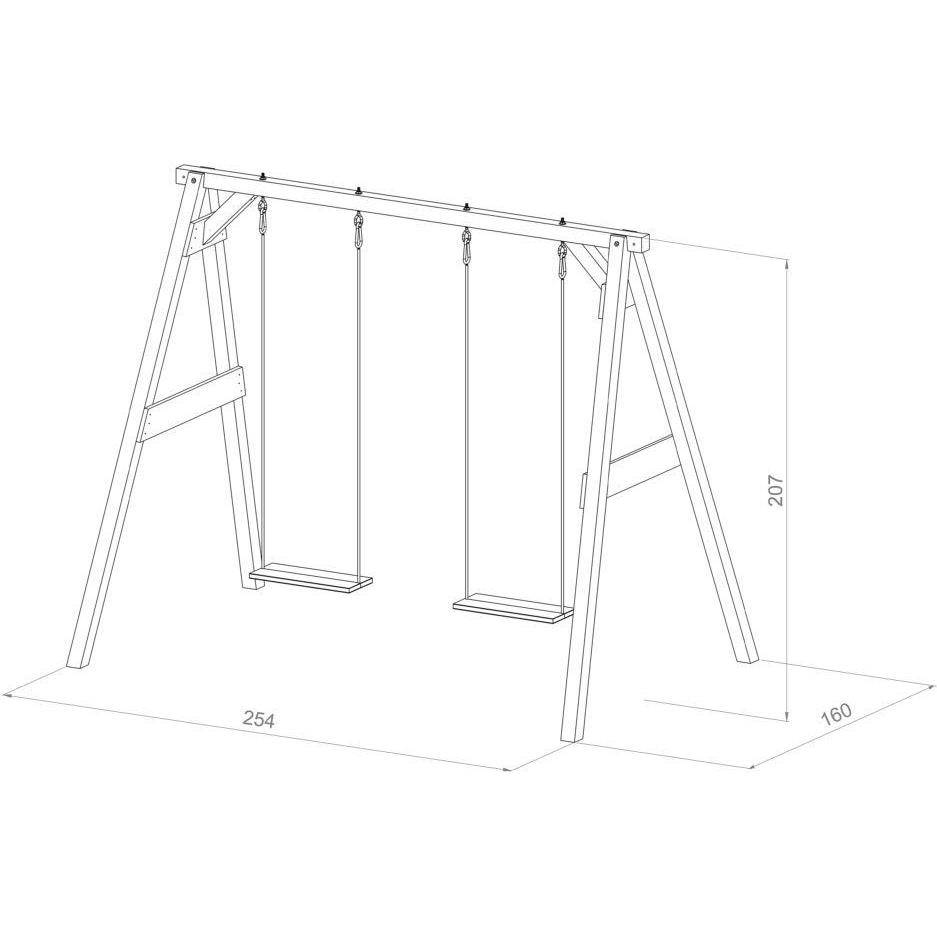 Axi - Portique Double Balançoire Bois FSC - AXI - Image 2