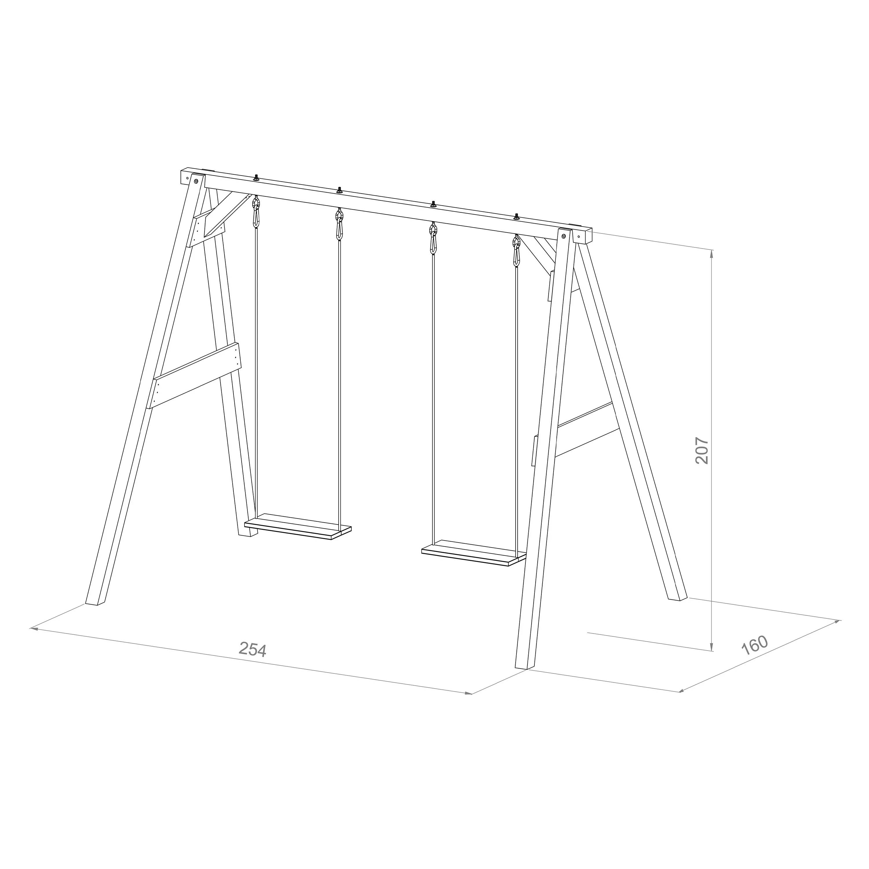 Axi - Portique Double Balançoire Bois FSC - AXI - Image 11
