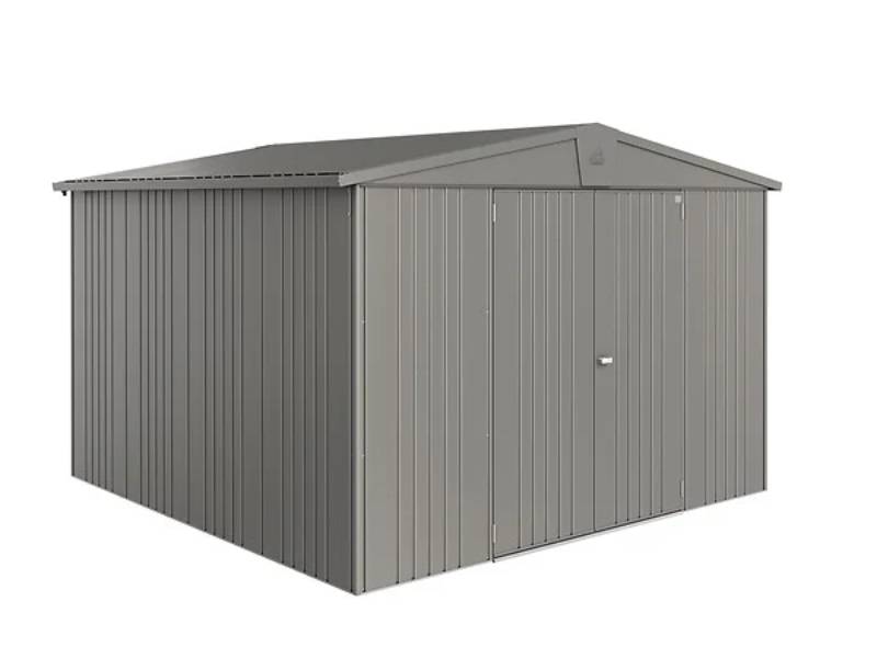 Abri de jardin métal 9.48 m² Ep. 0,53 mm Europa 7 Biohort gris - Image 1