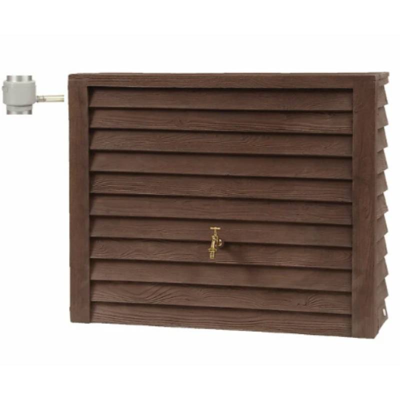 Garantia - Récupérateur d'eau de pluie mural 350L bois foncé - GARANTIA