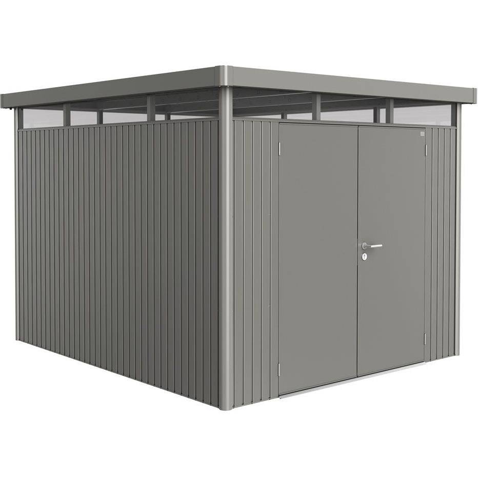 Abri de jardin métal double porte toit plat 8,66m² Ep.53mm HighLine - Biohort