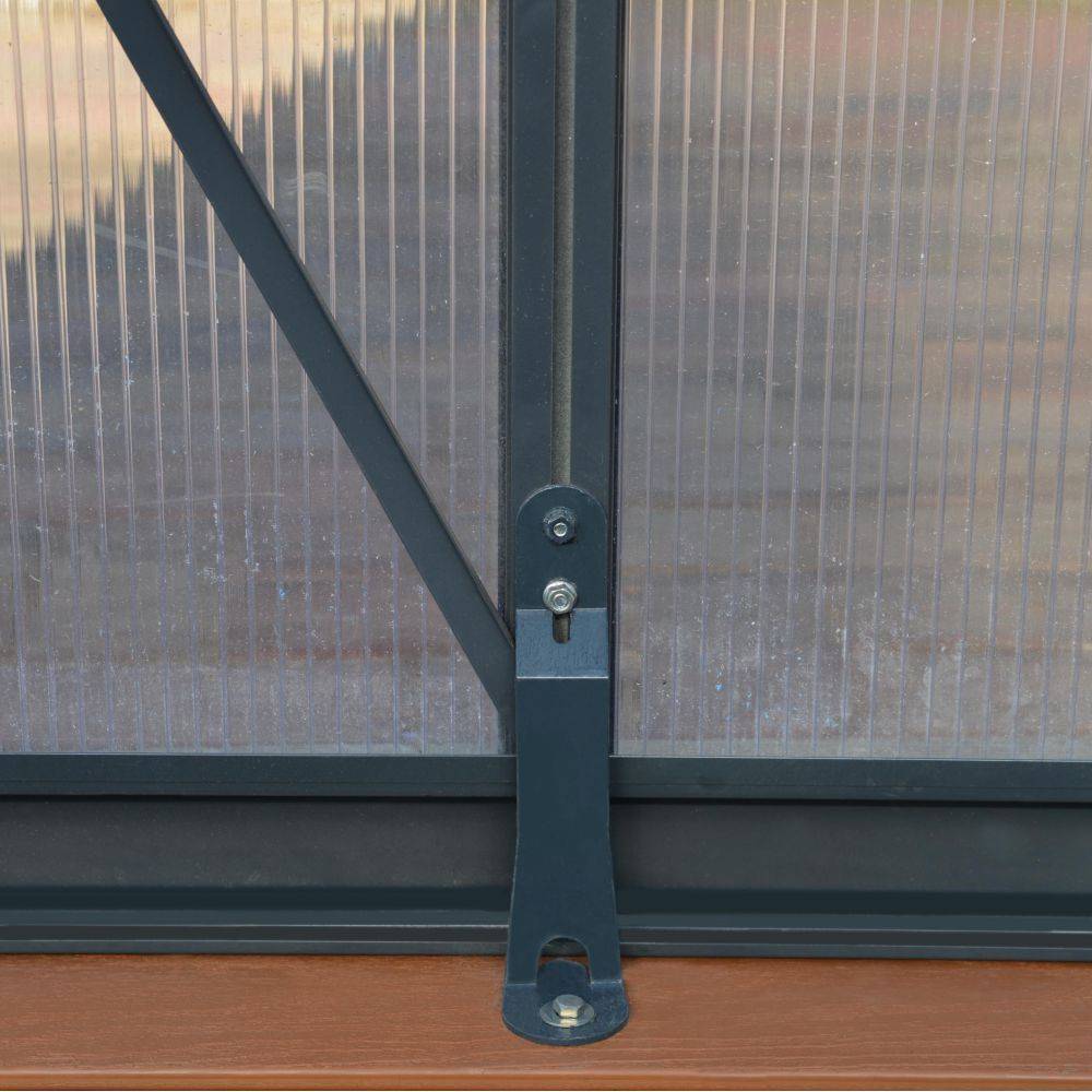 Canopia by Palram - Serre De Jardin Polycarbonate Double Paroi Gris Anthracite 5,7 m² – PALRAM - Image 8