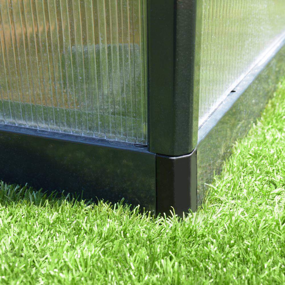 Canopia by Palram - Serre De Jardin Polycarbonate Double Paroi Gris Anthracite 5,7 m² – PALRAM - Image 4