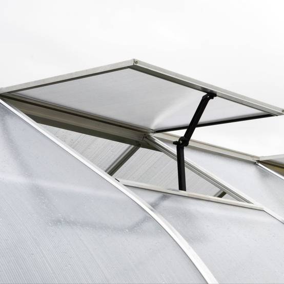 Canopia by Palram - Serre de Jardin Polycarbonate Double Paroi Argent 14,27 m² 601 x 244 x 219 cm - PALRAM - Image 5