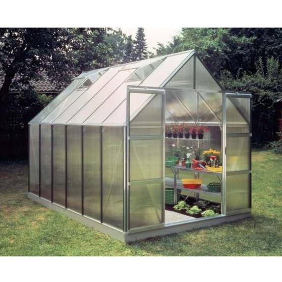 Serre polycarbonate Magnum aluminium 9,90 m² + embase - Halls - Image 1