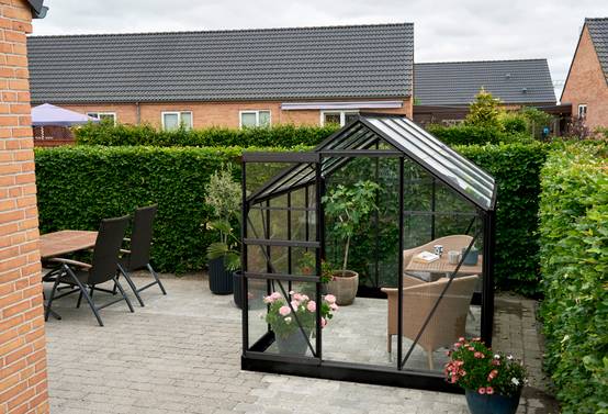 Halls - Serre de jardin verre trempé aluminium noir 5 m² Popular 86 - Halls - Image 6