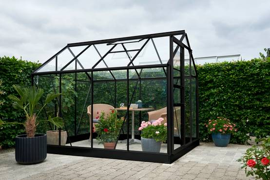 Halls - Serre de jardin verre trempé aluminium noir 5 m² Popular 86 - Halls - Image 1