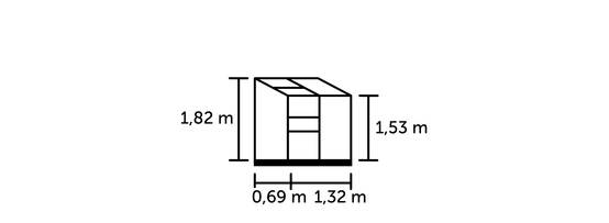Halls - Serre de jardin adossée polycarbonate aluminium brut 0,9 m² Altan 2 - Halls - Image 4