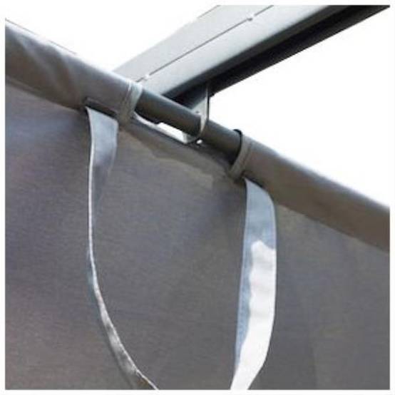 Tonnelle autoportante aluminium + toile coulissante gris 4 x 3 M - Image 8