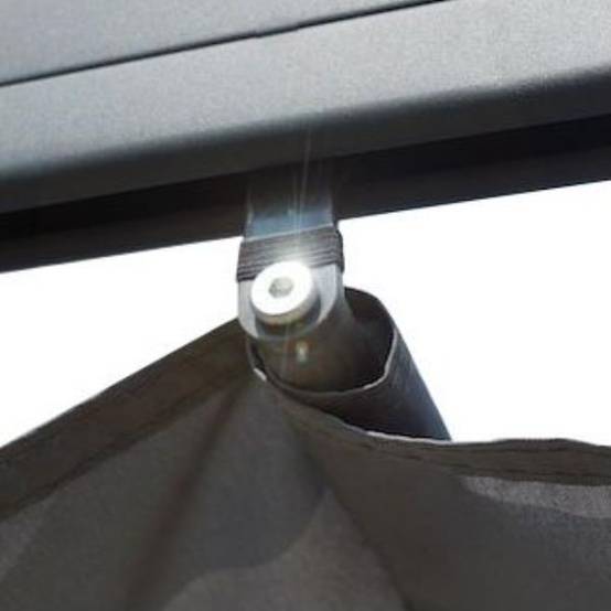 Tonnelle autoportante aluminium + toile coulissante gris 4 x 3 M - Image 4