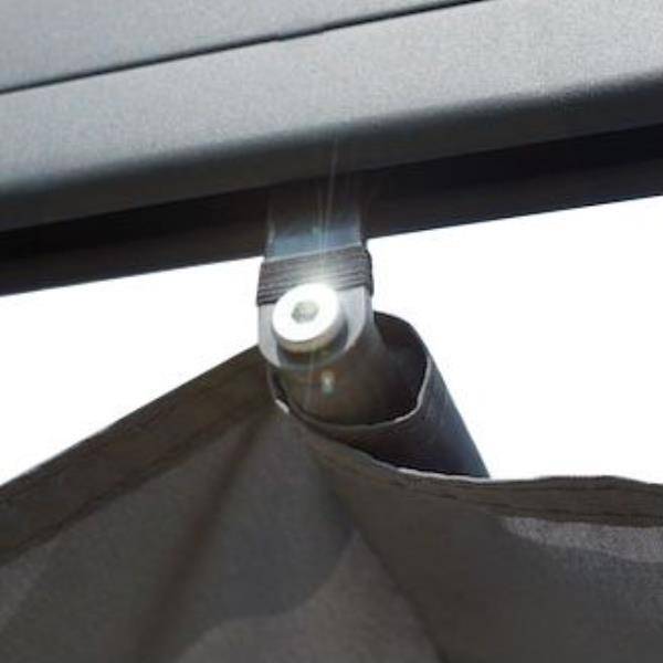 Tonnelle autoportante aluminium + toile coulissante gris 4 x 3 M - Image 4