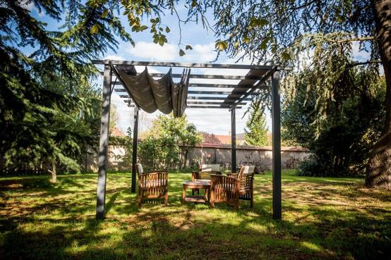 Tonnelle autoportante aluminium + toile coulissante gris 4 x 3 M - Image 12