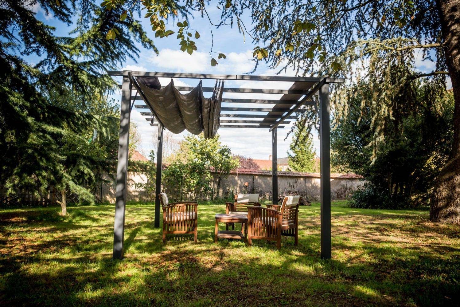 Tonnelle autoportante aluminium + toile coulissante gris 4 x 3 M - Image 12