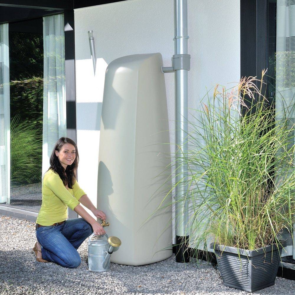 Graf - Récupérateur d'eau de pluie mural 400L Kit Elegance sable – GRAF - Image 1