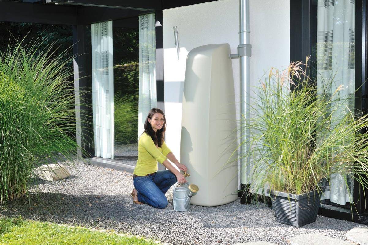 Graf - Récupérateur d'eau de pluie mural 400L Kit Elegance sable – GRAF - Image 5