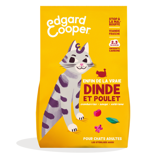 Edgard & Cooper - Croquettes chat adulte sans céréales dinde poulet 2 kg - Edgard & Cooper