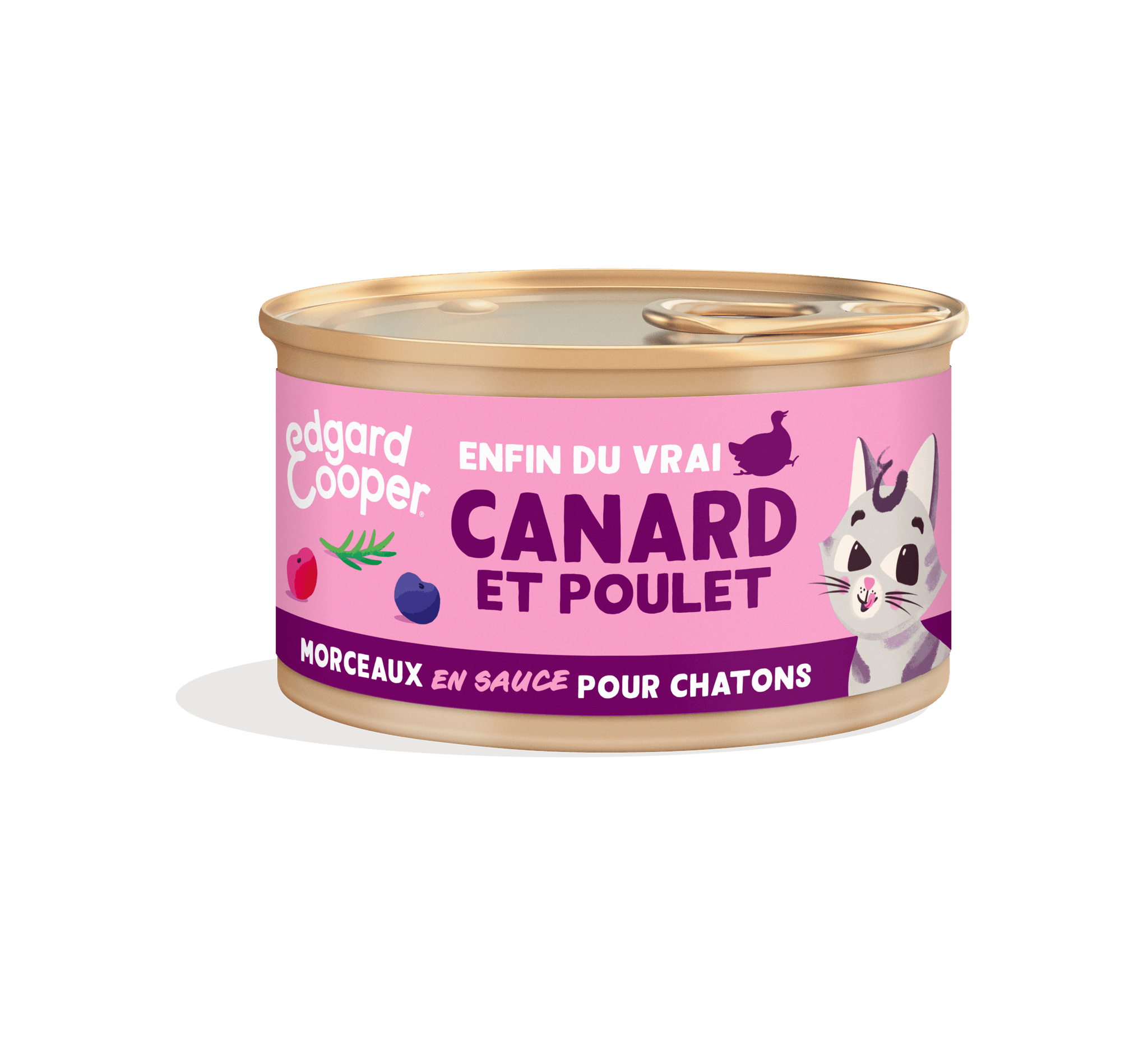 Edgard & Cooper - Morceaux en sauce naturels sans céréales chaton canard & poulet 85 g - EDG COOPER - Imagen 1