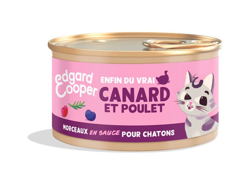 Edgard & Cooper - Morceaux en sauce naturels sans céréales chaton canard & poulet 85 g - EDG COOPER - Imagen 2