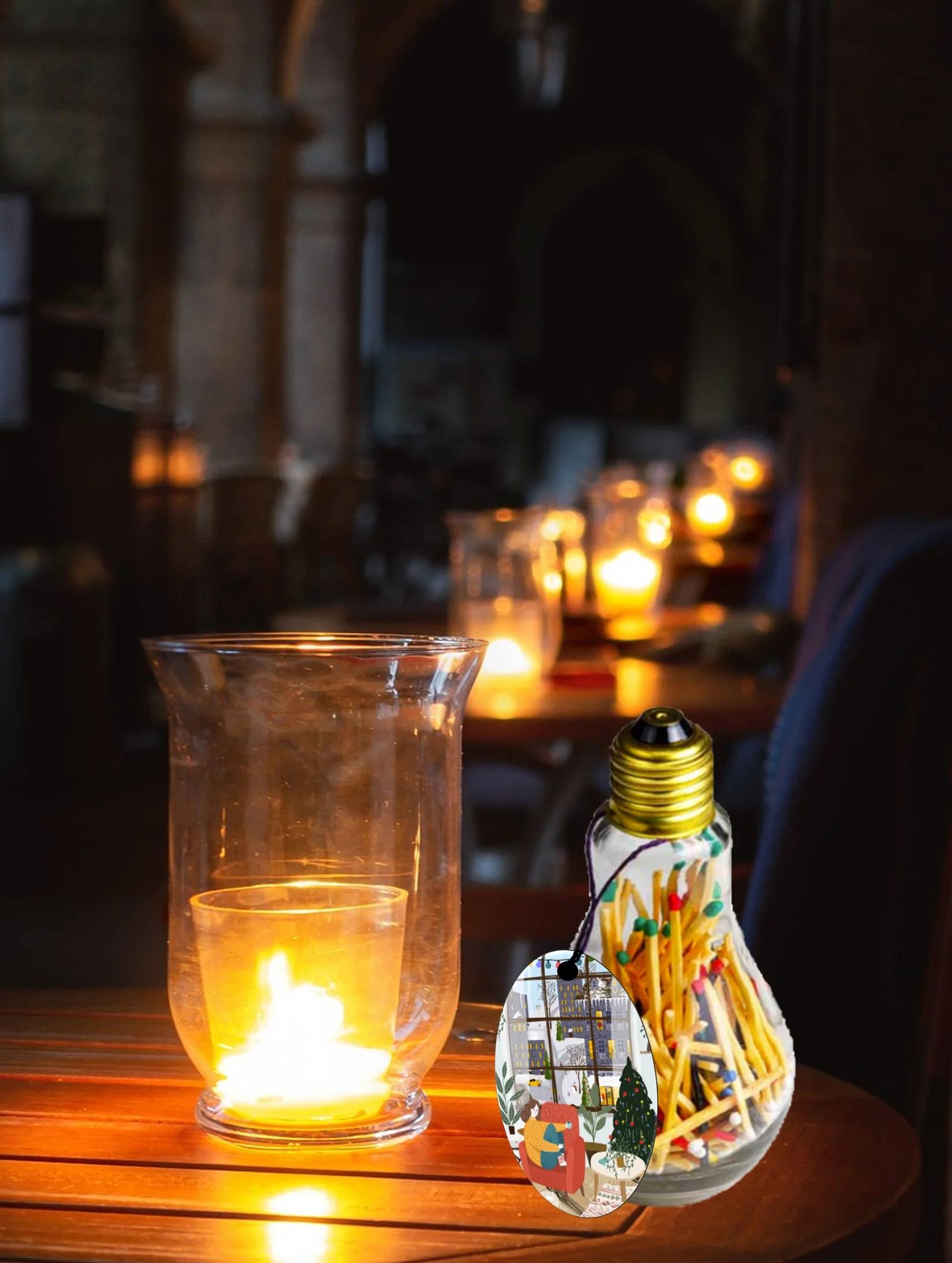 Cosy feu - Ampoule décorative 130 allumettes Scandinavian - Imagen 1