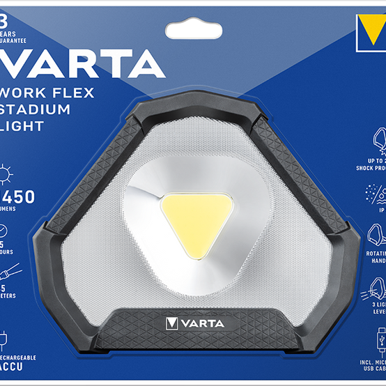 Torche de travail Li-Ion 1450 lm orientable – VARTA - Image 1