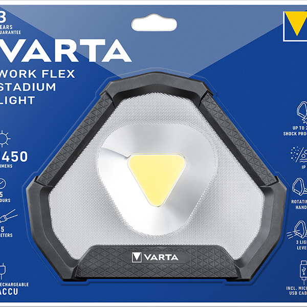 Torche de travail Li-Ion 1450 lm orientable – VARTA - Image 1